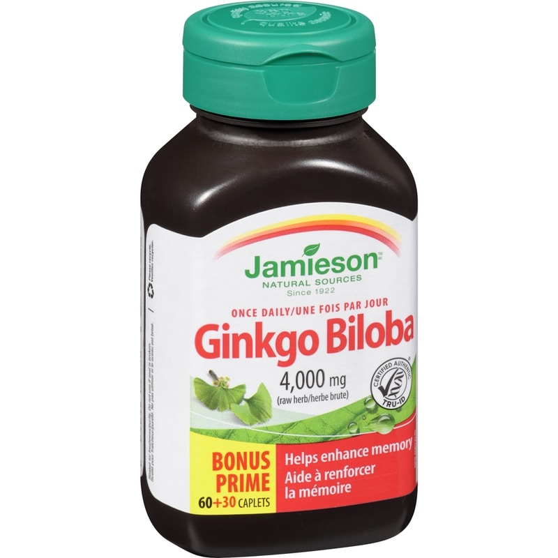 Ginkgo Biloba Caplets, 4,400 mg