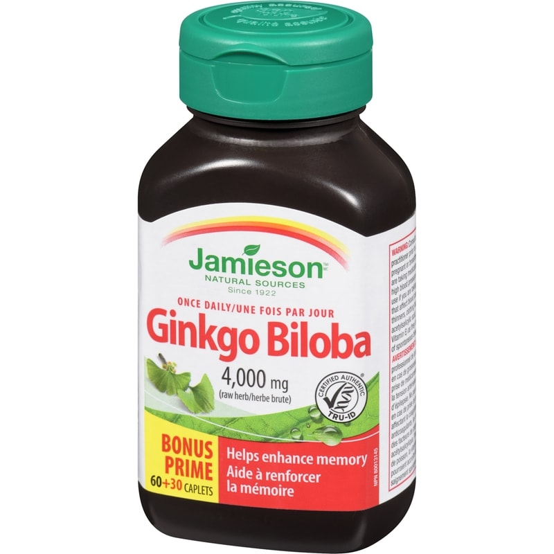 Ginkgo Biloba Caplets, 4,400 mg