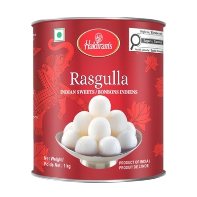 Haldiram Rasgulla 1 kg, $0.80/100g