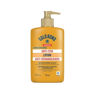 Gold Bond Medicated Anti Itch Lotion, Aloe, Vitamin E and B5 for Itch Relief 155 ml, $8.38/100ml