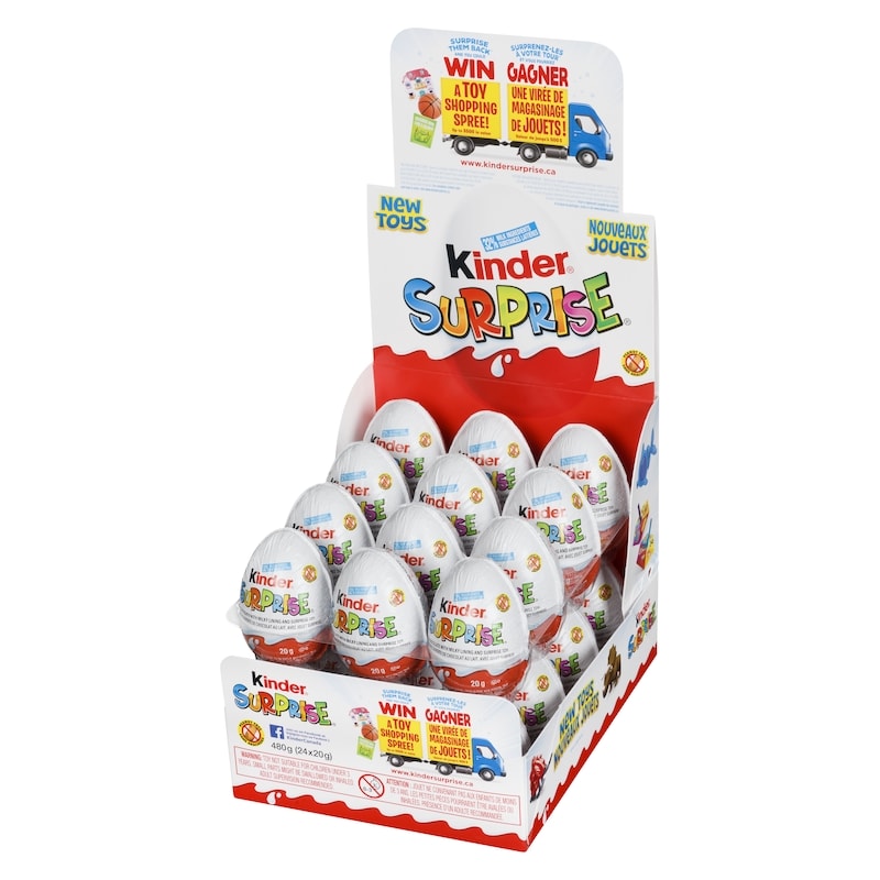 SURPRISE® Milk Chocolate Eggs with Toys, Classic Edition, Case Pack of 24 Eggs