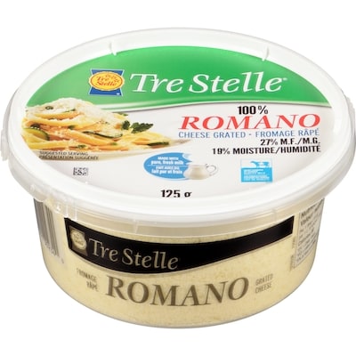 Tre Stelle Romano, Grated 125 g, $5.99/100g