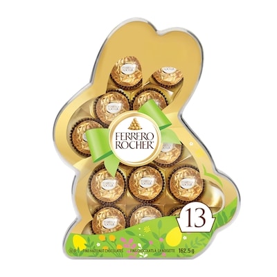 FERRERO ROCHER Fine Hazelnut Milk Chocolate Easter Rabbit Gift Box, 13 Chocolates 162.5 g, $9.23/100g