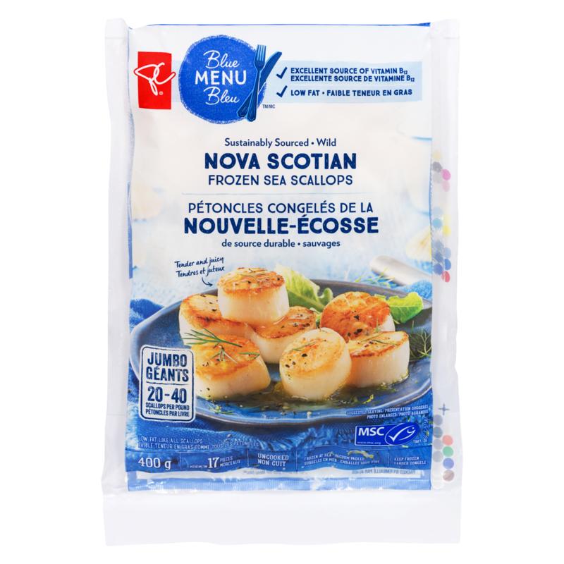 Wild Nova Scotian Sea Scallops, Frozen