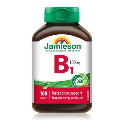 Jamieson Vitamin B1, Thiamine 100 mg 100 ea, $0.16/1ea