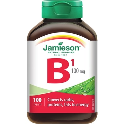 Jamieson Vitamin B1, Thiamine 100 mg 100 ea, $0.15/1ea