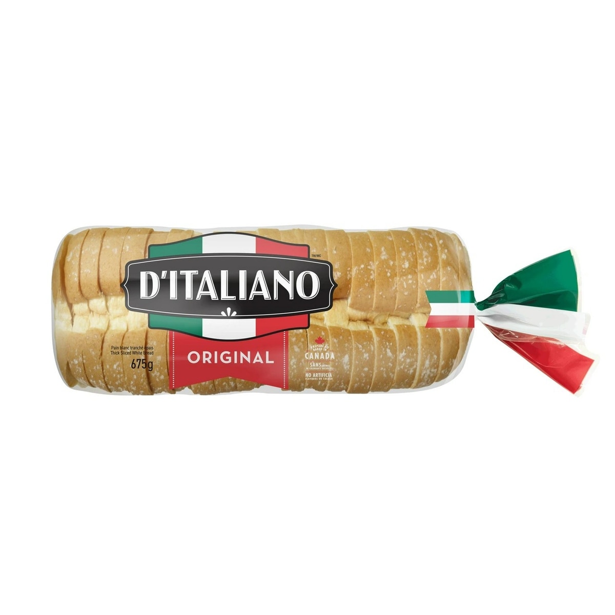 D'Italiano Thick Slice Original White Bread 675 g, $0.44/100g