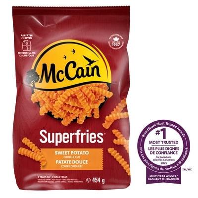 McCain Superfries Sweet Potato Crinkle Cut Fries 454 g, $1.32/100g