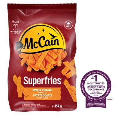 McCain Superfries Sweet Potato Plank Cut Fries 454 g, $1.32/100g