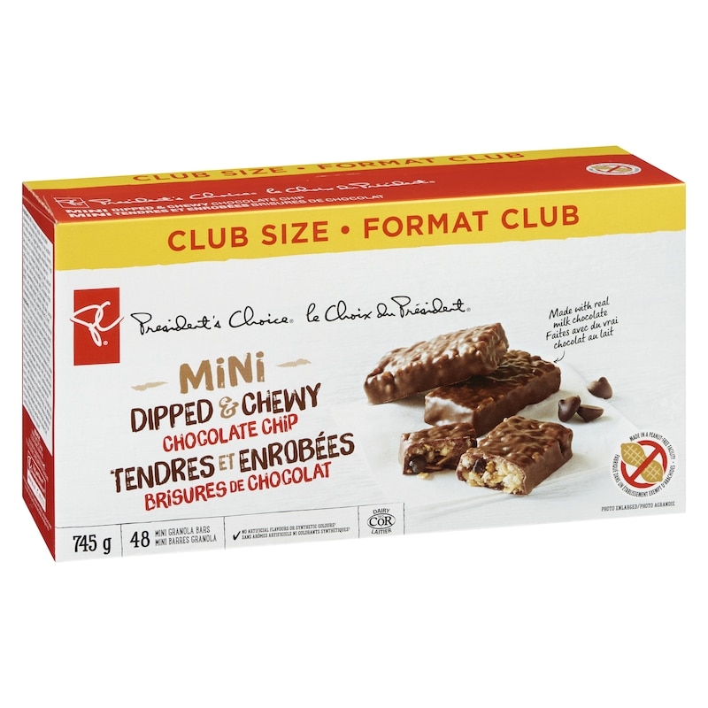 Mini Dipped & Chewy Chocolate Chip Granola Bars