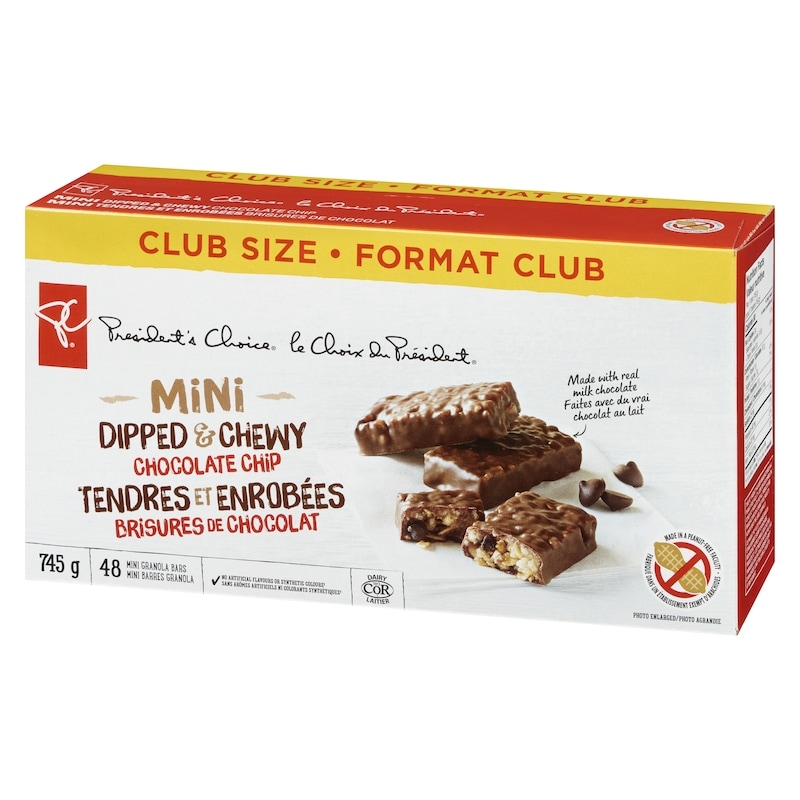 Mini Dipped & Chewy Chocolate Chip Granola Bars