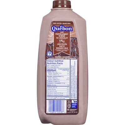QUÉBON Lait au chocolat 1 % 2 l, 0,23 $/100ml
