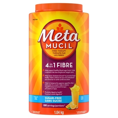 Metamucil Fibres Multisanté orange sans sucre 1 kg, 4,33 $/100g
