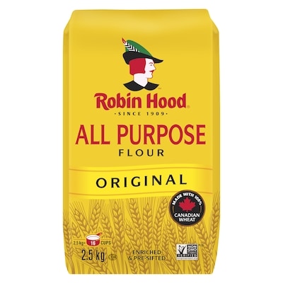 Robin Hood Original All Purpose Flour 2.5 kg, $0.26/100g