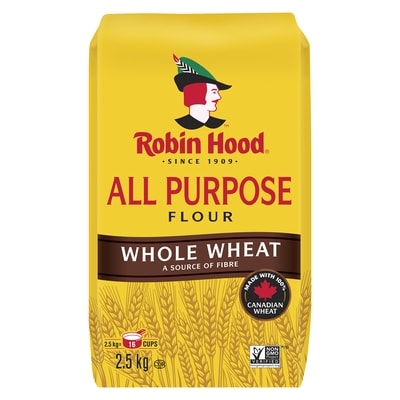 Robin Hood Whole Wheat All Purpose Flour 2.5 kg, $0.26/100g