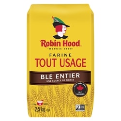 Robin Hood Farine tout usage au blé entier 2.5 kg, 0,24 $/100g