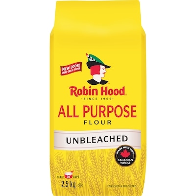 Robin Hood Unbleached All Purpose Flour 2.5 kg, $0.26/100g