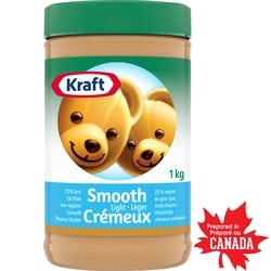Kraft Beurre d'arachide crémeux léger 1 kg, 0,60 $/100g