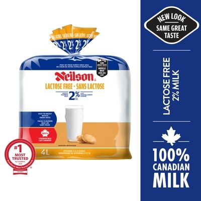 Neilson 2% Lactose Free Milk 4 l, $0.28/100ml