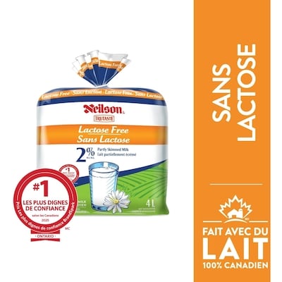 Neilson Lait 2% sans lactose 4 l, 0,28 $/100ml