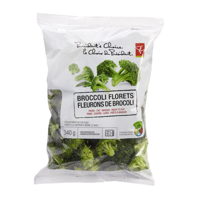 President's Choice Broccoli Florets 340 g, $1.18/100g