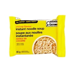 Sans Nom Soupe aux nouilles instantanée à saveur de crevette 85 g, 0,46 $/100g