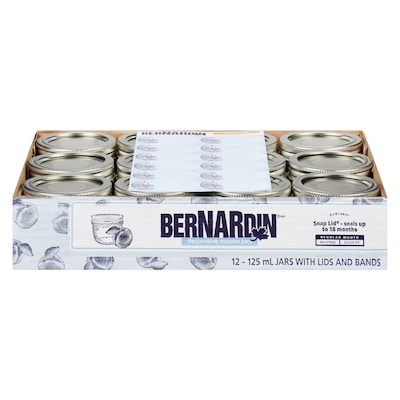 Bernardin Decorative Mason Jars With Lids 12x125.0 ml, $1.00/100ml