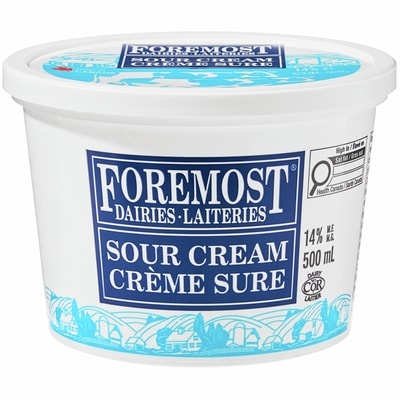 Foremost 14% M.F. Sour Cream 500 ml, $0.76/100ml