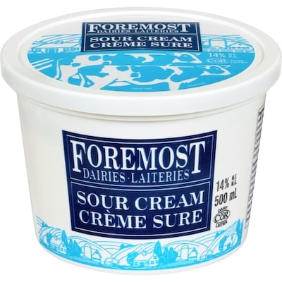 Foremost Crème sure 14 % M.G. 500 ml, 0,76 $/100ml