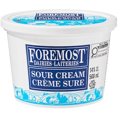Foremost Crème sure 14 % M.G. 500 ml, 0,76 $/100ml