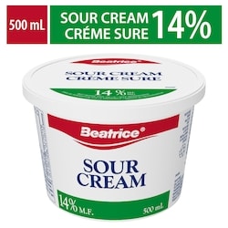 Beatrice Crème sure 14 % 500 ml, 0,82 $/100ml