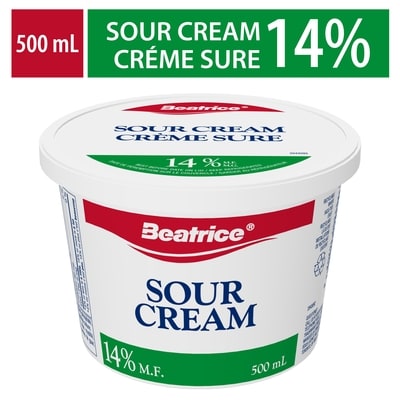 Beatrice Crème sure 14 % 500 ml, 0,90 $/100ml