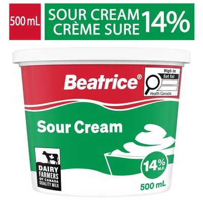 Beatrice Crème sure 14 % 500 ml, 0,96 $/100ml
