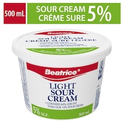 Beatrice 5% Light Sour Cream - 500 ml | Zehrs
