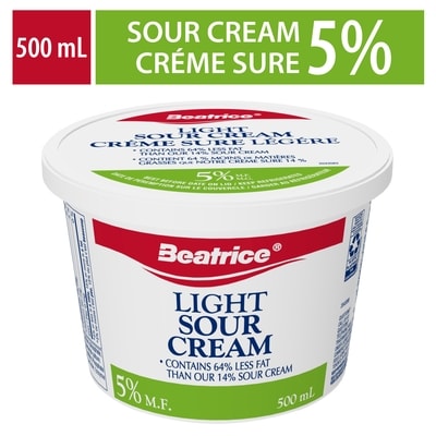 Beatrice Crème sure légère 5 % 500 ml, 0,96 $/100ml