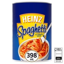 Heinz Spaghetti In Tomato Sauce With Cheese 398 ml, $0.57/100ml