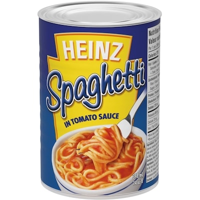 Heinz Spaghetti En Sauce Aux Tomates Avec Fromage 398 ml, 0,55 $/100ml