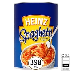 Heinz Spaghetti en sauce aux tomates avec fromage 398 ml, 0,55 $/100ml