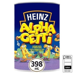 Heinz Pâtes alpha-ghetti 398 ml, 0,75 $/100ml