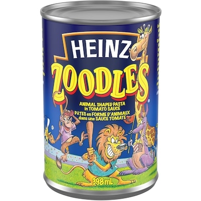 Heinz Zoodles Animal Shaped Pasta With Tomato Sauce 398 ml, $0.63/100ml