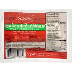 Saputo Mozzarellissima Pizza Mozzarella Cheese Ball 340 g, $2.50/100g