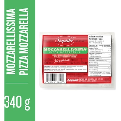 Saputo Boule de fromage Mozzarellissima Pizza Mozzarella 340 g, 2,50 $/100g