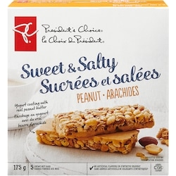 le Choix du Président Barres tendres aux noix sucrées et salées aux arachides 175 g, 2,00 $/100g