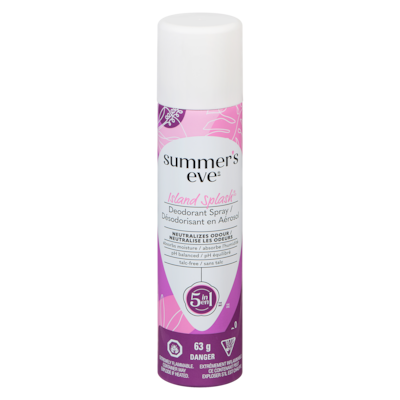 Summer’s Eve Déodorant féminin en aérosol Island Splash 63 g, 11,89 $/100g