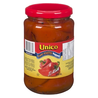 Unico Peppers, Whole Roasted 370 ml, $1.21/100ml