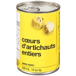 Sans Nom Cœurs d’artichauts entiers 398 ml, 1,13 $/100ml