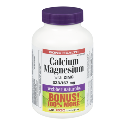 Webber Naturals Calcium Magnesium with Zinc 200 ea, $0.05/1ea