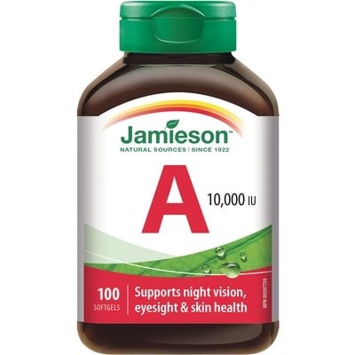 Jamieson Vitamin A 10,000 IU 100 ea, $0.10/1ea