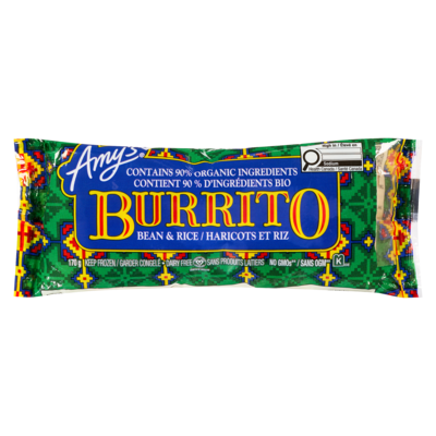 Amys Organic Burrito, Bean & Rice 170 g, $3.23/100g