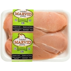Volaille Marvid Poitrines de poulet casher désossées 27,43 $/1kg 12,45 $/1lb
